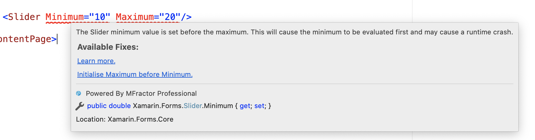 Slider Max Before Min Analysis